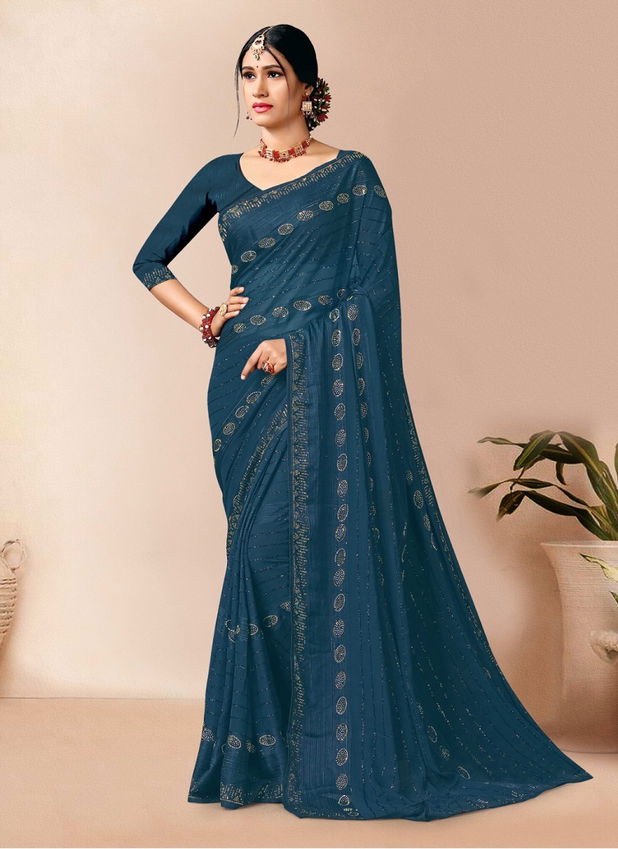 Ronisha Kishori Swarovski Diamond Designer Sarees Catalog
